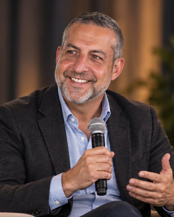 Mike Siegel speaking on a panel